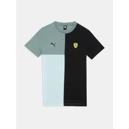 Puma Unisex Green Moon & Black Cotton Color Block T-shirts-picture-37