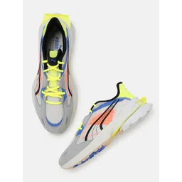Puma Unisex Grey & Yellow Colourblocked PWRFRAME OP-1 Abstract Trainers Sneakers-picture-16