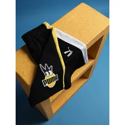 Puma Unisex Kids Black Fruitmates Pure Cotton Regular Fit Shorts-picture-32