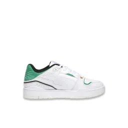 Puma Unisex White & Archive Green Slipstream Bball Sneakers-picture-35