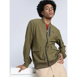 puma Utility Brand Logo Printed Long Sleeve Bomber Jacket-picture-15