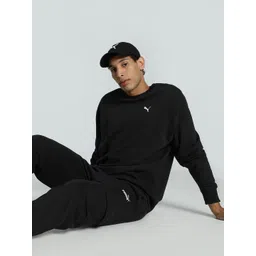 Puma WARDROBE Essentials Men's Relaxed Fit Crew-Neck Cotton Sweatshirt-picture-10