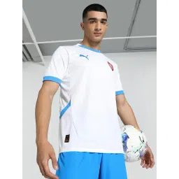 Puma White Regular Fit Czech Republic Football 2024 Away Jersey-picture-46