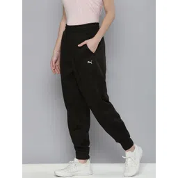 Puma Women Black Solid Relaxed Fit DryCell Train Favourite Fleece Sweat Joggers-picture-37