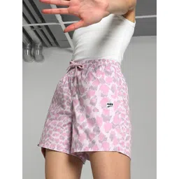 Puma Women Downtown Kitten Printed Cotton Shorts image 2