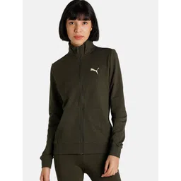 Puma Women Green Graphic Sporty Jacket-picture-17