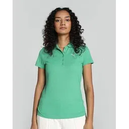 puma Women Logo Print Regular Fit Polo T-Shirt-picture-13