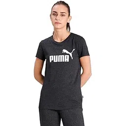puma Women's Essentialentials Logo T-Shirt | 100% Cotton Regular Fit T-Shirt for Women | Ribbed Crew Neck | Iconic Logo | Ideal for Workouts, Casual Outings & Everyday Wear-picture-11