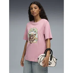 Puma Women's House Of Graphics Relaxed Fit T Shirt-picture-12