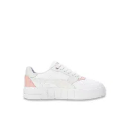 Puma Women's White & Frosted Ivory Cali Court Luxe Sneakers-picture-21
