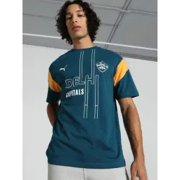 Puma x DC Ocean Blue Relaxed Fit Graphic Print Cricket T-Shirt-picture-32