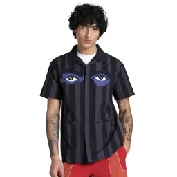 Puma X Kidsuper Studios Blue Cotton Relaxed Fit Printed Shirt-picture-17