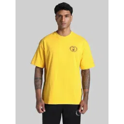 Puma Yellow Cotton Relaxed Fit Printed Sports T-Shirt-picture-15