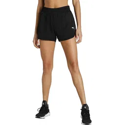 Solid Women Black Regular Shorts-image-18