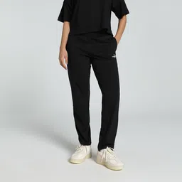 Women Solid Black Track Pants-image-48
