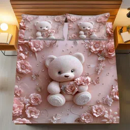 pumitown Cotton King Flat 320 TC 3D Printed Bedsheet-picture-28