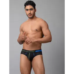 PUMP CLUB Mid-Rise Anti-Bacterial Mesh Basic Briefs ART489-Black-M-picture-22