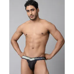 PUMP CLUB Mid-Rise Anti-Bacterial Sidecut Basic Briefs ART242-Black-M-picture-19