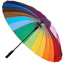 punjan Rainbow Color Big Size Umbrella for Rain & Sun | Windproof Waterproof UV Protection Long Handle Umbrella for Men & Women | Stylish Outdoor Travel Chhata for Barish & Summer-picture-23