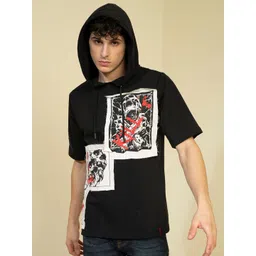 PUNK Graphic Printed Hooded Pullover Fleece Sweatshirt-picture-24