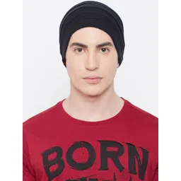 PUNK Men Charcoal Black Solid Beanie-picture-33