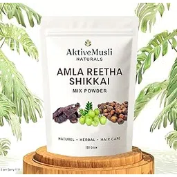 Pure Amla, Reetha, Shikakai Powder for Hair Natural Hair Cleanser 100% Natural, No Chemical or Preservative-picture-29