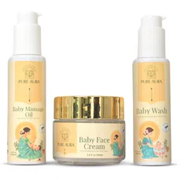 pure aura Baby Pamper Care Kit | Massage Oil, Gentle Wash & Face Cream | Nourishing Ritual-picture-26