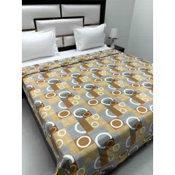 Pure Decor Batik Brown Abstract Printed 260 TC Pure Cotton King Duvet Cover With Zipper-picture-18