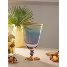 Pure Home and Living Blue & Purple Ombre Glass Flower Vase-picture-25