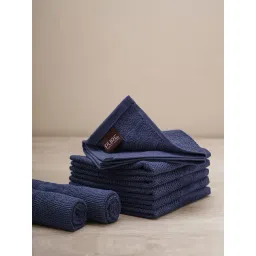 Pure Home and Living Blue Cotton Solid Face Towels-picture-33