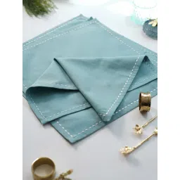 Pure Home and Living Blue Cotton Solid Table Napkins-picture-27
