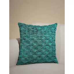 Pure Home and Living Blue Cotton Textured Cushion Cover-picture-20