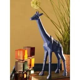 Pure Home and Living Blue Polyresin Giraffe Figurine (Large)-picture-22