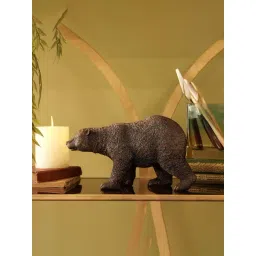 Pure Home and Living Brown Polyresin Walking Bear-picture-18