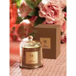 Pure Home and Living Brown Rose & Summer Berry Scented Candle With Cloche-picture-39