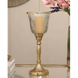 pure home and living Clear Ribbed Glass Votive Candle Holder-picture-41