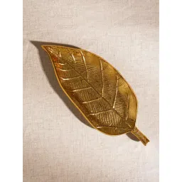 Pure Home and Living Gold Aluminium Textured Decorative Platters-picture-24