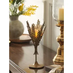Pure Home and Living Gold Leaf Shaped Glass Votive Holder - Small-picture-47
