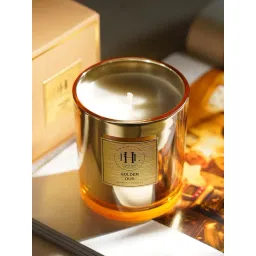 Pure Home and Living Gold Scented Wax Filled Candle Jar - Oud-picture-38