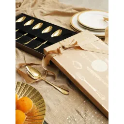 Pure Home and Living Gold Stainless Steel Textured Cutlery sets-picture-41