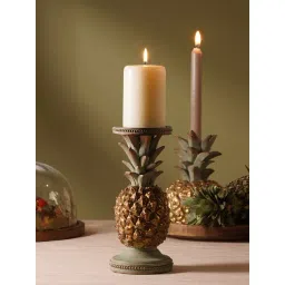 Pure Home and Living Green Gold Pineapple Polyresin Candle Holder-picture-28