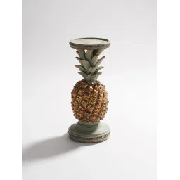 Pure Home and Living Green Gold Pineapple Polyresin Candle Holder image 4
