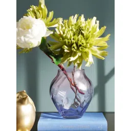 Pure Home and Living Pink & Purple Glass Swirl Textured Vase-picture-24