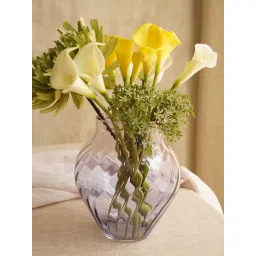 Pure Home and Living Purple & Pink Glass Swirl Textured Vase-picture-22