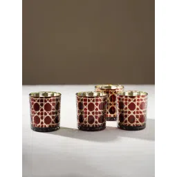 Pure Home and Living Red Glass Printed Votives-picture-29
