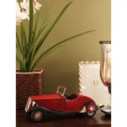Pure Home and Living Red Metal Decorative Vintage Car-picture-45