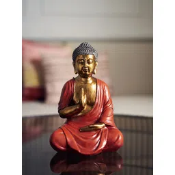Pure Home and Living Red Sitting  Buddha Idol Showpiece-picture-23