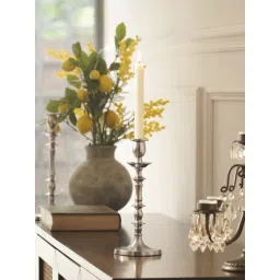 Pure Home and Living Silver Matt Finish Tall Candle Holder - Small-picture-34