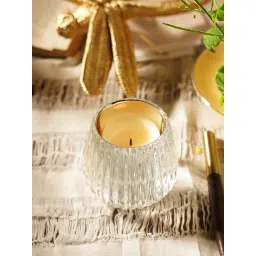 Pure Home and Living Silver Ribbed Texture Tealight Holder-picture-35