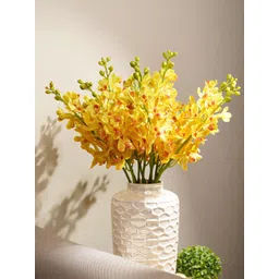 Pure Home and Living Yellow & Green Orchid Artificial Flower-picture-10